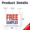 thumbnail image 2 of Free Samples Yard Sign 2 Pack of 12 Inch x 16 Inch Double Sided Weatherproof Heavy-Duty Plastic with Stake | Retail Promotions, Customer Incentives, Business Signage | Made in USA, 2 of 7