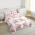 thumbnail image 4 of Manfei Romantic Rose Flower Queen Comforter Set, Retro Princess Bowknot Bedding Sets, Rustic French Style Reversible Bedding Comforter Set, Lightweight Room Decor, 3 Pieces, 4 of 9