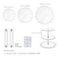 Hemoton 3 Tiers Desserts and Cupcakes Stand Round Wedding Party Acrylic Cake Cupcake Tree Tower