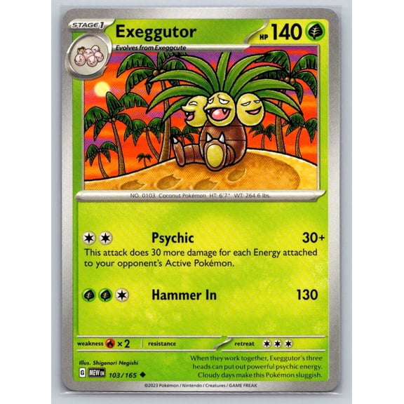 Pokemon Trading Card Game SV: Scarlet & Violet 151 Exeggutor Uncommon 103/165