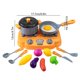 thumbnail image 3 of Juego de cocina de 15 piezas para niños: juego de frutas y verduras con comida para cortar, juguete educativo para niños y niñas, ideal para juegos de rol en supermercados, vajilla de plástico de simu, 3 of 6