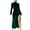 Green, variant on cfhntfmh Party Dresses for Women Winter Fall High Neck Casual Long Sleeve Maxi Dress Warm Side High Slit Bodycon Dress