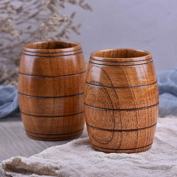 Wooden Handmade Cup Japanese-style Log Making Anti-scalding Tea Cup Wine Barrel Beer
