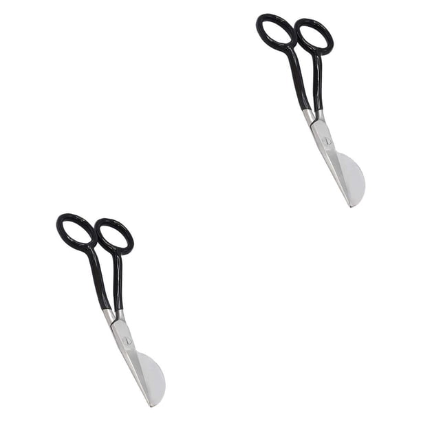 Advancent Tijeras para apliques de de pato de 7 pulgadas para tela de alfombra con mechones de hilo, color negro Negro 2Conjunto