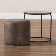 thumbnail image 5 of Bowery Hill Black with Grey and Brown 2-Piece Table and Ottoman Set, 5 of 6