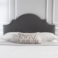 thumbnail image 1 of Kepooman Queen / Full-Size Upholstered Headboard | Nail Head Trim Wingback Button Tufted Headboard, Gray, 1 of 8