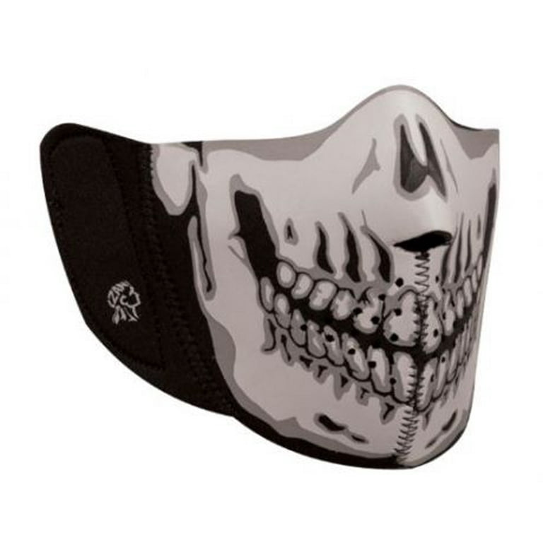 Zan Headgear Modi-Face Balaclava Detachable Facemask Gray Skull