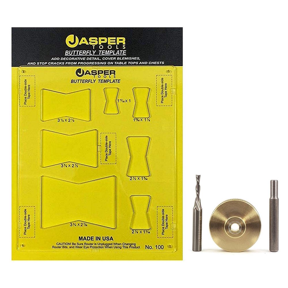 Jasper Model 100 Decorative Inlay Butterfly Template and Inlay Kit
