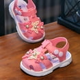 thumbnail image 5 of WNVMWI Toddler Girl Closed Toe Sandals Summer Kids Soft Soled Walking Shoes with Ankle Strap Girls Non-Slip Sandal Hot Pink Size 5, 5 of 6