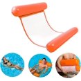 thumbnail image 4 of 70 cm * 126 cm Tumbona de agua Sofá Fila flotante Piscina para adultos Cama flotante inflable Colchoneta flotante Cojín de aire de natación en el agua Naranja 1 pieza Electrónica, 4 of 5