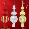 thumbnail image 4 of Isvgxsz Tree Toppers Vintage Decorative Christmas Treetop Plastic Tree Finals Metallic Tree Topper Ornament for Xmas New Year Holiday Party Decorations, 4 of 5