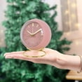 thumbnail image 2 of Analog Alarm Clocks, Silent Non-Ticking Classic Retro Analog Cute Small Desk Clock with Night Light Battery Powered Backlight for Kids/Bedroom/Bedside Desktop/Kitchen/Travel Pink, 2 of 7