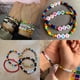 thumbnail image 5 of 500 Cuentas de Letras QUANZHOUTIANDI para Pulsera 6,4 mm 5 Estilos Coloridas Oro Blanco y Negro con Hilo elástico y Tijeras, 5 of 5