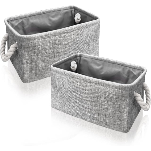 EcoNesxp 1 inch individual decorative basket solid grey