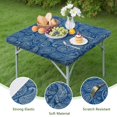 thumbnail image 4 of Machine Washable Bohemian Tablecloth 36x36 Inch Square Floral Cover with Elastic Hem for Easy Care and Lasting Use, 4 of 6