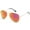 Orange, variant on -Classic Aviator Sunglasses Flash Full Mirror lenses for Men Women with Spring Hinge UV Protection