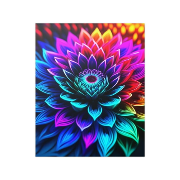 Generous Business Abstract Contemporary Colorful Mandala Art Print