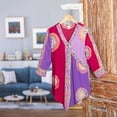thumbnail image 3 of NOVICA Rayon tunic, 'Color Symphony in Purple', 3 of 8
