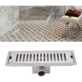 thumbnail image 2 of Drenaje de Piso, Drenaje de Ducha Lineal Canal de Drenaje de Piso de Ducha Rectangular Drenaje Rápido con Válvula de Retención Antiolor para Baño Cocina, Coladeras de Desagüe, 2 of 4