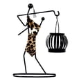 thumbnail image 1 of veasfak Candlestick Sculpture Centerpiece Abstract Character for Dining Table Decoration Leopard print A, 1 of 9