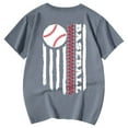 thumbnail image 5 of Hiijoy Little Girls Baseball Graphic Tshirt Loose Short Sleeve Casual Sports T-Shirt Tee, 5 of 6