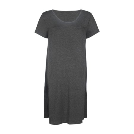 

Spdoo Button Side Nursing Tops Maternity Womens Casual Breastfeeding Tunic Gray L