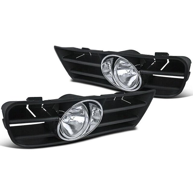 Luces antiniebla claras Lámparas de parachoques de conducción + bombilla h3 + interruptor para 98-05 Golf Afortunado Sencillez