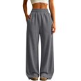 thumbnail image 5 of Breezora Womens High Waist Wide Leg Sports Pants Loose Fit Athletic Trousers with Pockets for Yoga Gym Running Workout Casual, 5 of 9