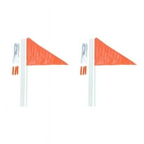 2set Safety Flag with Pole,6 Foot Adjustable High Visibility Bike Flag, Brightly Colored Waterproof