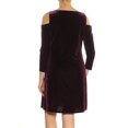 thumbnail image 3 of AMERICAN LIVING $89 Womens New 1424 Purple Cold Shoulder Velvet  Dress 10 B+B, 3 of 3