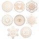 thumbnail image 5 of 8 Paquetes de 14 cm de panel de pared de madera con forma de flor de la vida, posavasos de madera, arte de pared, posavasos de madera, manualidades, geometría, 5 of 5