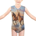 thumbnail image 2 of Maillot de Bain une Pièce pour Filles 3-14 Col en V Maillot Sans Manches, 2 of 5