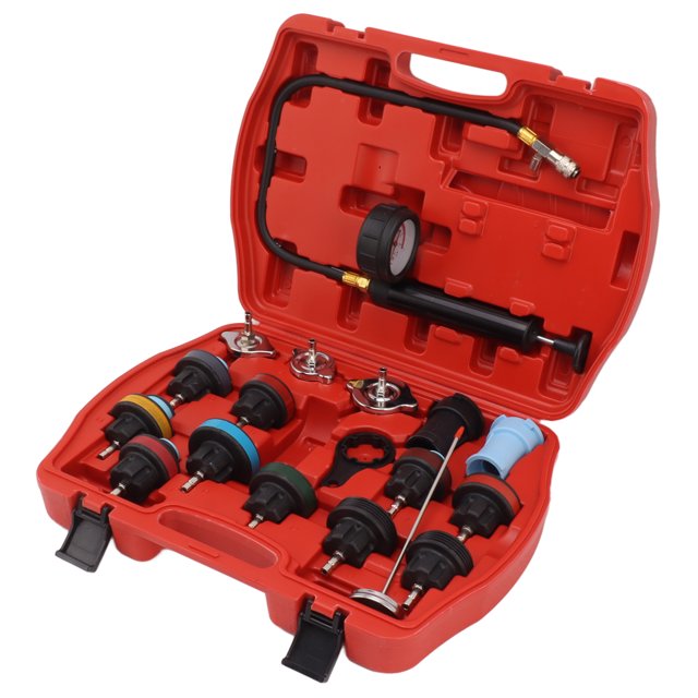 Radiator Coolant Pressure Tester,18PCS Radiator Pressure Tester Cooling System Pressure Tester Radiator Pressure Tester Kit Power Packed Performance