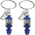 thumbnail image 1 of LOVEVER 2pcs Shock Absorber Keychain Auto Part Key Chain Ring Keychain Car Keyring Key Holder Ring Coilover, 1 of 5