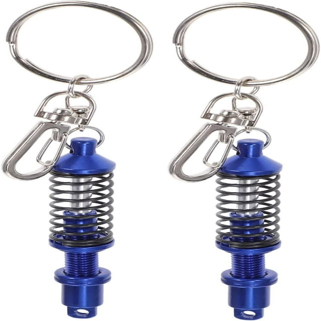 LOVEVER 2pcs Shock Absorber Keychain Auto Part Key Chain Ring Keychain Car Keyring Key Holder Ring Coilover