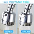 thumbnail image 3 of 2X 360 Degree Rotating Faucet Kitchen Sink Tap Head Water Saving Sprayer Filter, 3 of 8