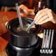 thumbnail image 3 of 4 Pieces Titanium Long Handle Spork And Spoon Ultralight Portable Flatware For Outdoor Camping Back, 3 of 5