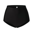 thumbnail image 6 of Swimsuits for Women 2025 Running High Waist Bikini Bottoms Swim Briefs Beach Shorts Ruched Bottom for Shorts Black L, 6 of 7