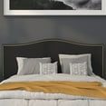 thumbnail image 3 of Flash Furniture Lexington Upholstered Queen Size Headboard with Accent Nail Trim in Black Fabric, 3 of 12