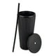 thumbnail image 3 of Vaso Top Choice Regalos Siglo XXI con Tapa y Popote Color Negro, 3 of 4