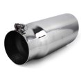 thumbnail image 2 of Universal Diesel Truck Angled Polish 12 inch Bolt On Exhaust Tip 4 In 5 Out Stainless Steel, 2 of 3
