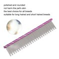 thumbnail image 4 of Pet Comb Dog Grooming Rounded Teeth Removing Hair Robust Reusable Comfortable Removes Loose Undercoat Knots Mats and Tangled for Large Medium Small Dog Cat Fur Detangling Tool (Purple), 4 of 9