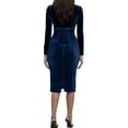 thumbnail image 3 of ameIAEA Women Two Piece Suit Skirt Set Velvet Button Down Long Sleeve Blazer Skirts Business Work Outfits, 3 of 7