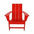 thumbnail image 3 of WestinTrends Ashore All-Weather Poly Lumber Adirondack Chairs, Foldable Modern Farmhouse Design, Outdoor Patio Seating, Red, 3 of 9