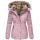 thumbnail image 2 of Women's Winter Warm Fur Collar Zipper Slim Long Sleeve Hooded Jacket, 2 of 3