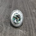 thumbnail image 3 of Abalone Shell Heavy Ring, Natural Abalone Shell, Birthstone Abalone Shell, Silver Jewelry, 925 Silver Ring, Birthday Gift, Heavy Mens Ring, Gemstone, Mans Designer Ring, Christmas, Mens Signet Ring, 3 of 5
