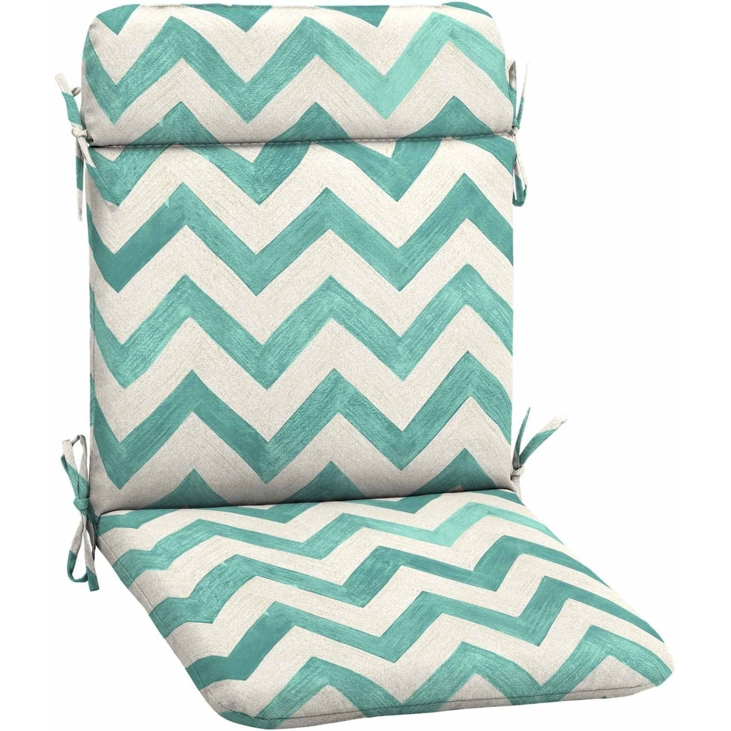 Mainstays Outdoor Patio Mid Back Chair Cushion, Multiple Patterns