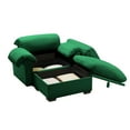 thumbnail image 6 of Modern Velvet Sofa Chair with Storage Ottoman, Thick Cushions & Durable Frame – Comfortable Living Room Seating for Small Spaces, Green, 6 of 7
