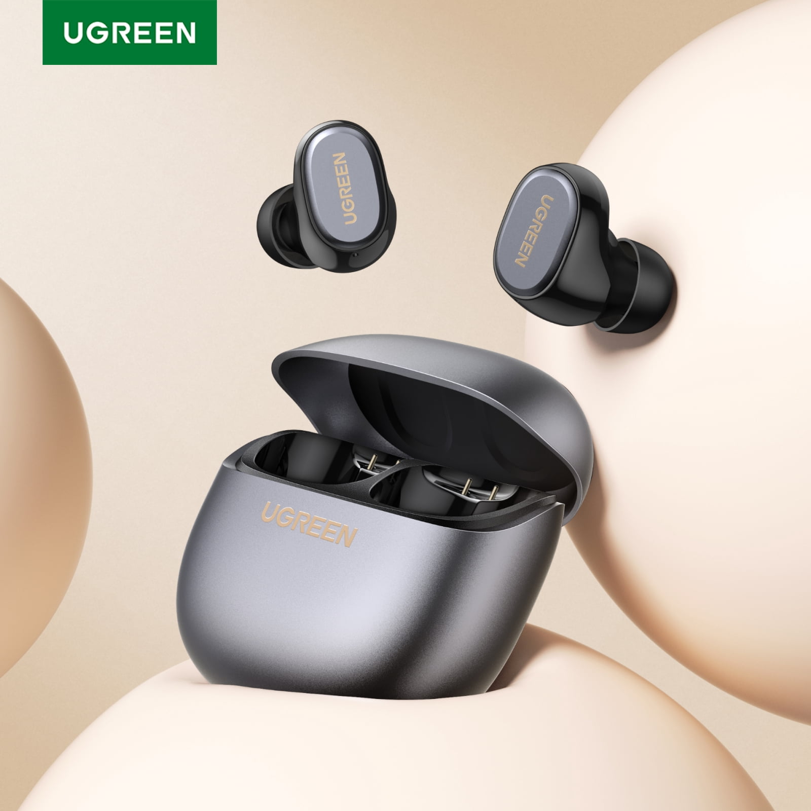 UGREEN HiTune A3 True Wireless Earbuds, Bluetooth 6.0, 35H Battery, Spatial Audio, AI Call Noise Reduction, Low Latency 80ms, IPX5