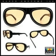 thumbnail image 2 of Retro Dimensional Metal Socket Rim Tear Drop Shape Racer Plastic Sunglasses Black Silver - Beige, 2 of 7